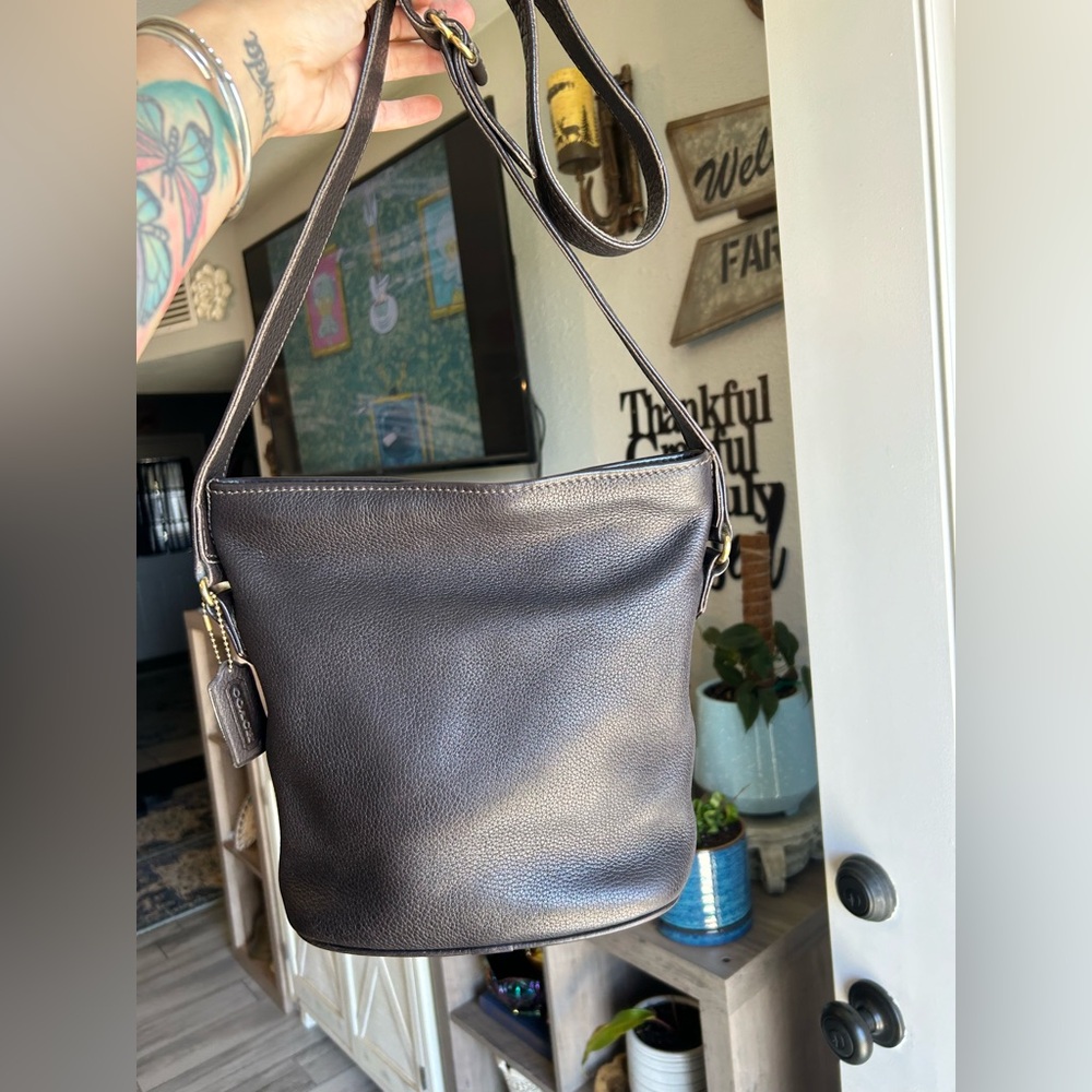 Vintage Coach Small Bucket Zip bag